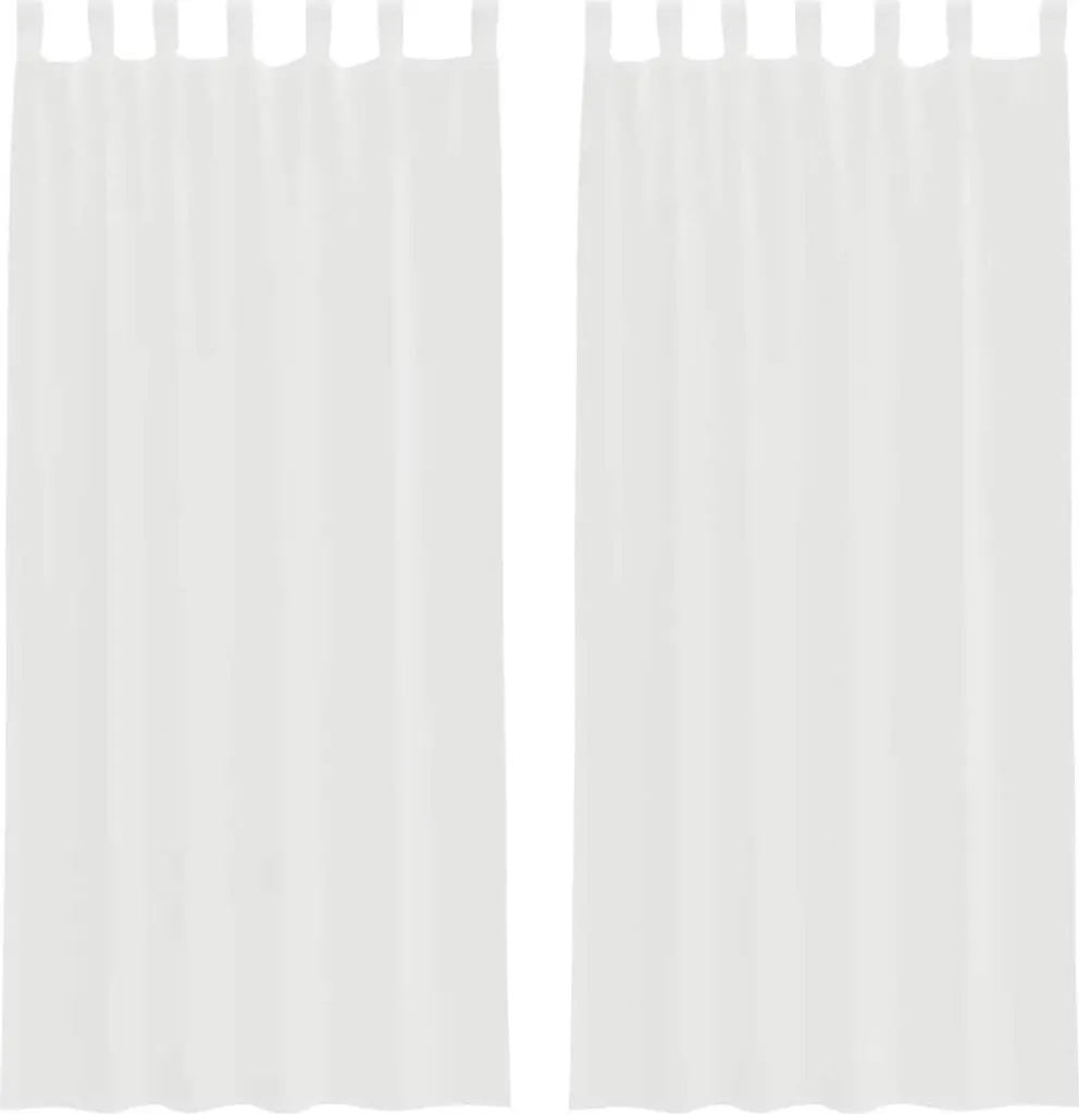 vidaXL Tende in voile con passanti 2 pz. Bianco 140x245 cm