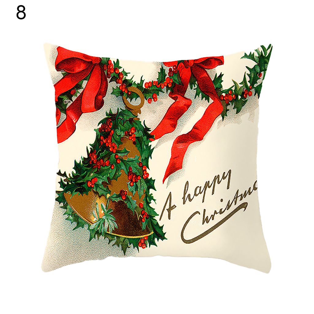 Weihnacht Engel Kissenbezug Vintage Ölmalstil Polyester Pfirsich Hautwurf Kissenbezirk Home Decor-8