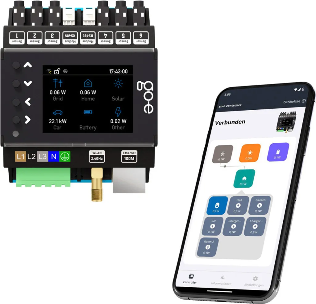 Switch of Controller go-e CH-30-01 Noir Haute Précision de Commutation - 12
