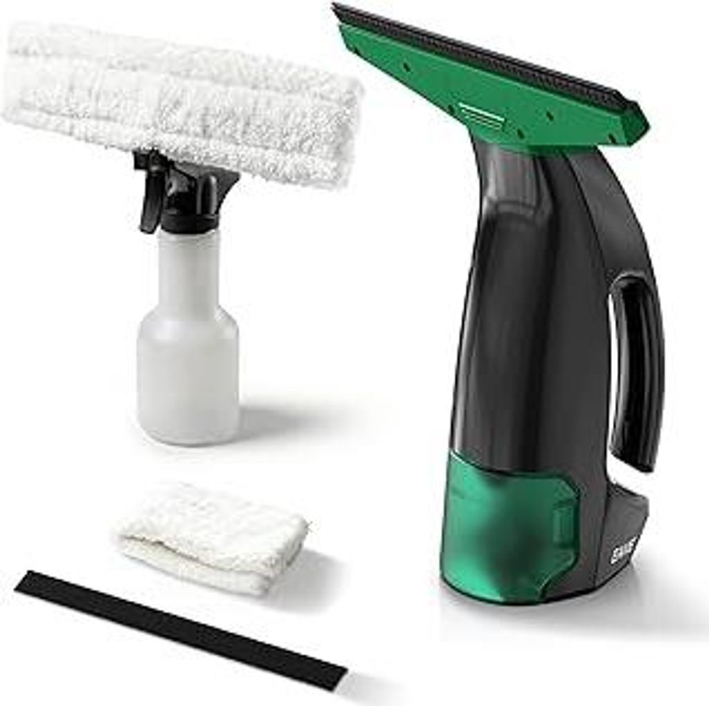 EAVE Fenstersauger Set, Akku Fenstersauger mit 45 Minuten Akkulaufzeit, Fensterreiniger Elektrisch mit 28cm Saugdüse & 200ml Wassertank, Geeignet ...