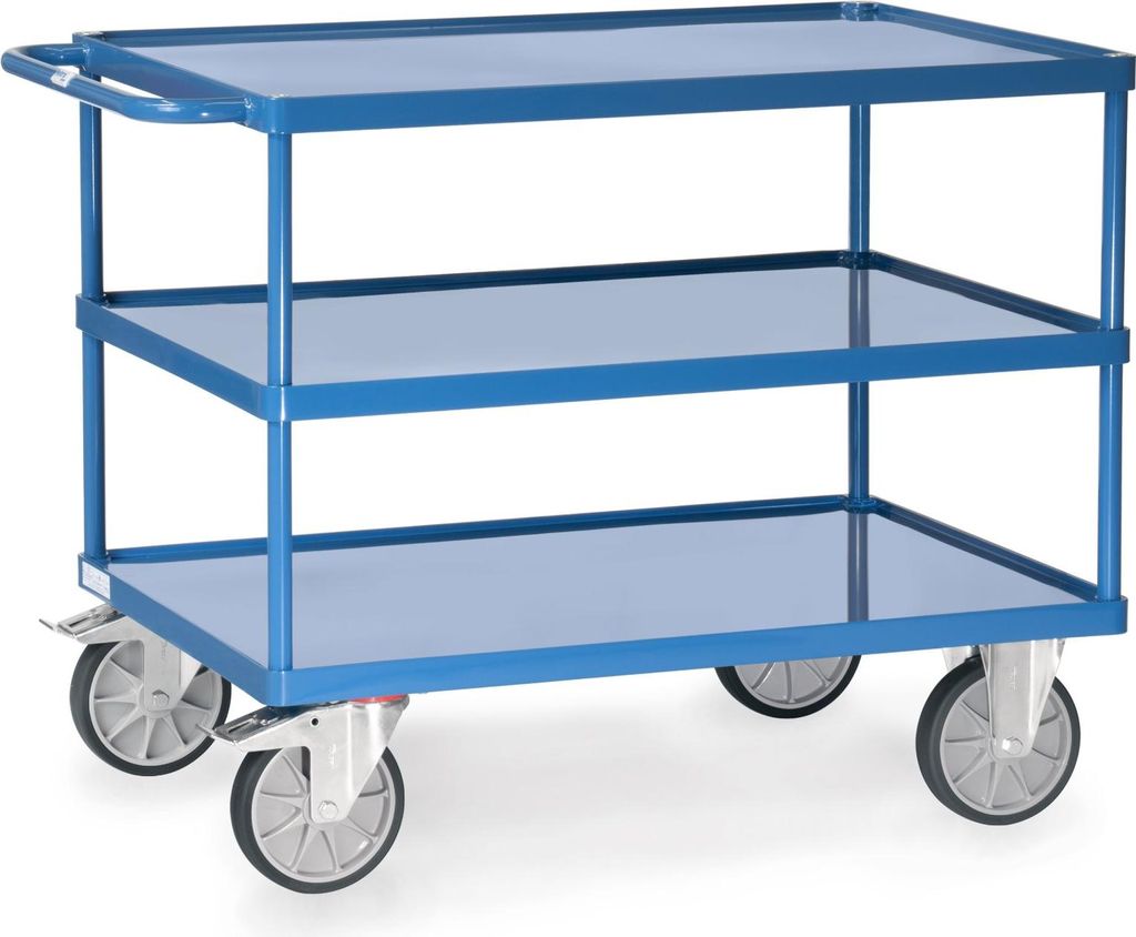 Fetra Tischwagen - Stahlblech-Wannen Ladefläche 1.000 x 700 mm, 2422W