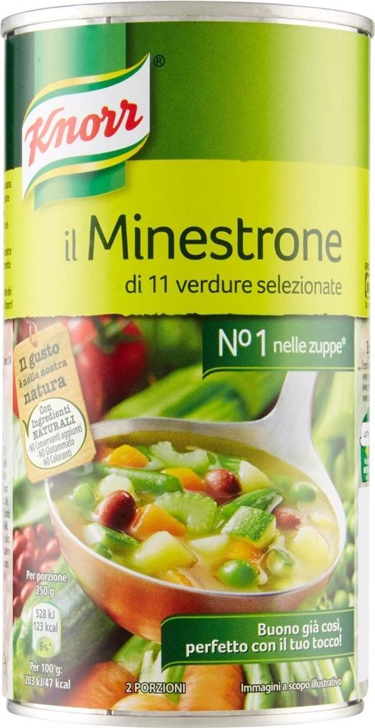 3x Knorr Il Minestrone Gemüsesuppe 11 Gemüse 500 gr 100% Natürliche Inhaltsstoffe