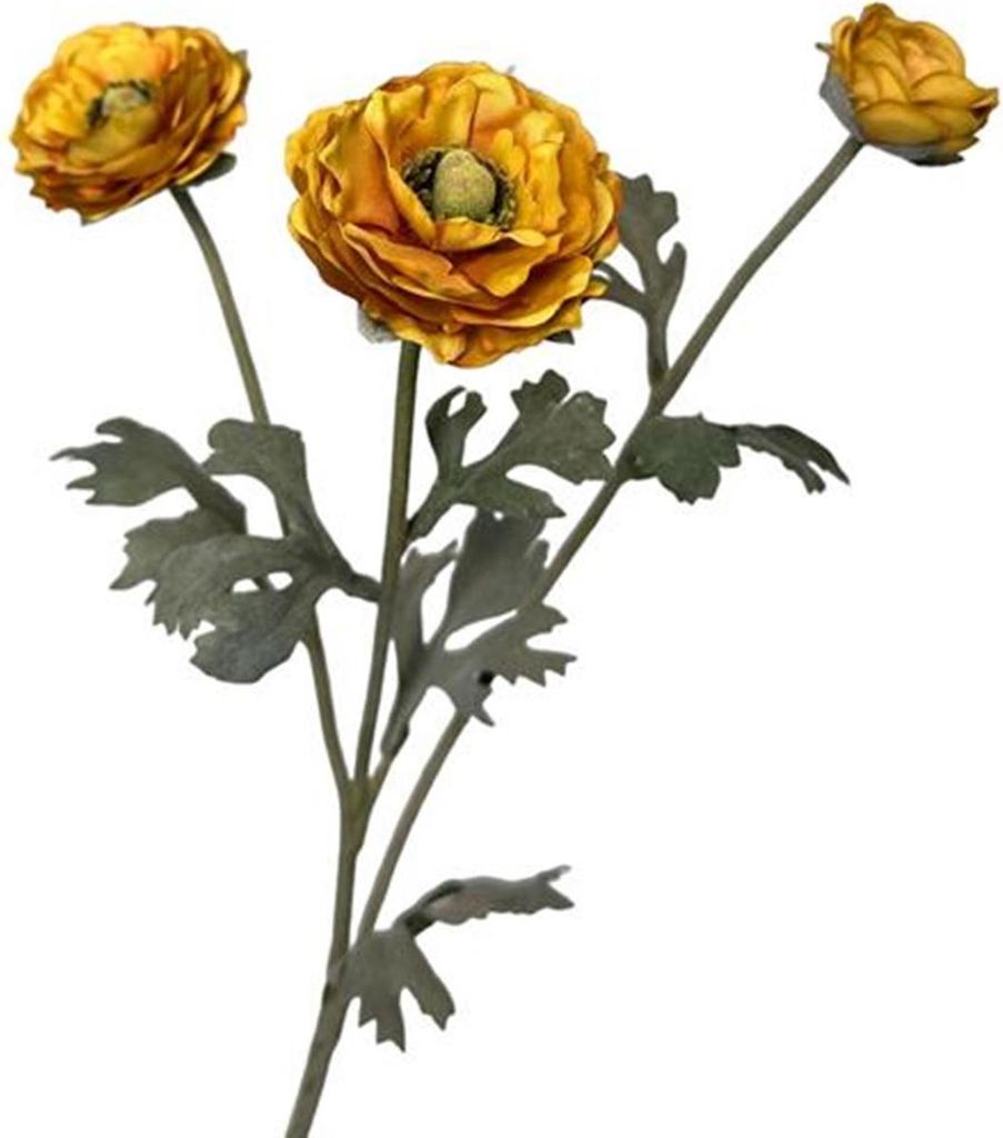 Roberts Collection Kunstblume Ranunkel 48 cm ockergelb