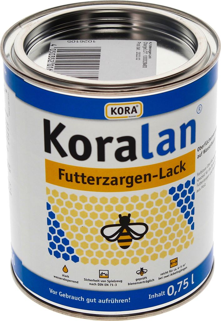 Koralan Futterzargen Lack (farblos) 750 ml Produktbild 