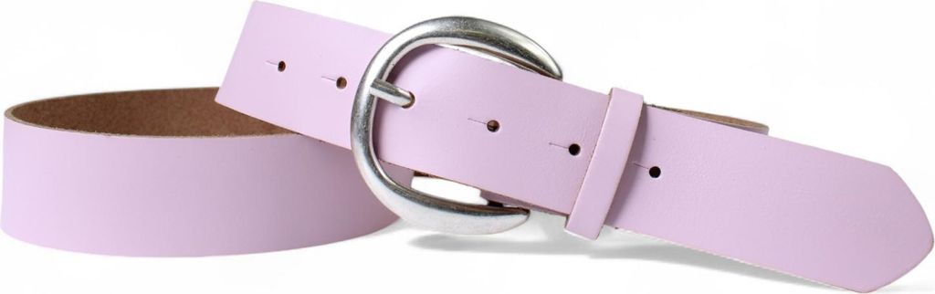 FRONHOFER Gürtel Damen 4 cm runde Gürtelschnalle mattsilber echt Ledergürtel