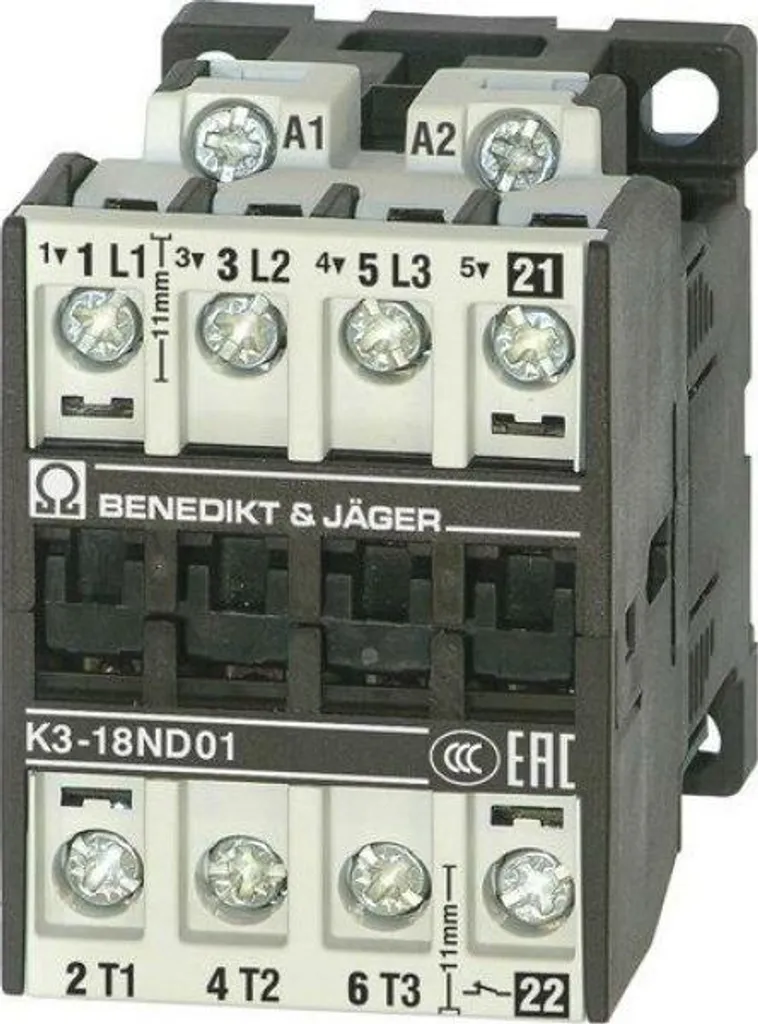 Contacteur Benedict 7,5KW K3-18ND01 Bobine 400V Haute Résistance AC-3