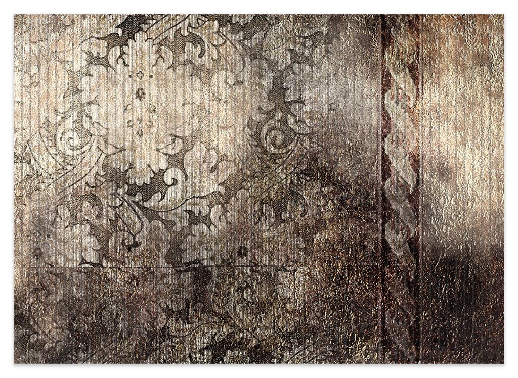 Wallario Duschmatte Antirutschmatte Badmatte Fußmatte Schnörkelmuster in dunkelbraun, Größe ca. 70 x 50 cm