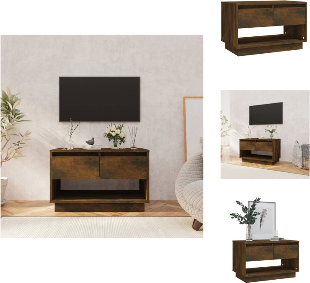 vidaXL TV-Schrank Räuchereiche 70x41x44 cm Holzwerkstoff - TV-Möbel