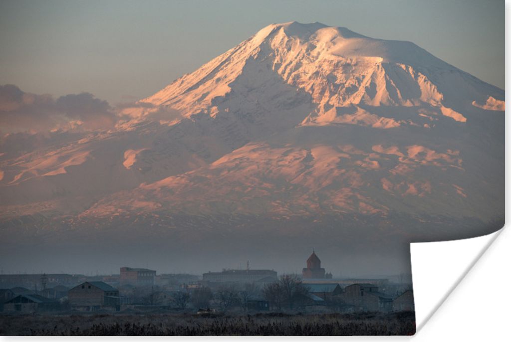 MuchoWow Poster Blick auf den Berg Ararat in Armenien 60x40 cm - Schlafzimmerdekoration