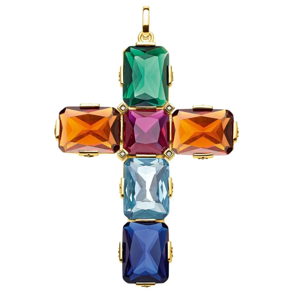 Pendentif Thomas Sabo PE858-996-7 en argent 925 plaqué or de style uni
