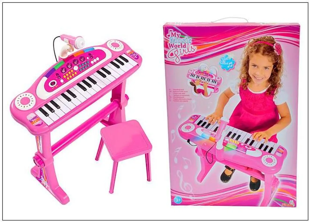 Piano enfant avec support et micro : Le Standkeyboard musical de Simba