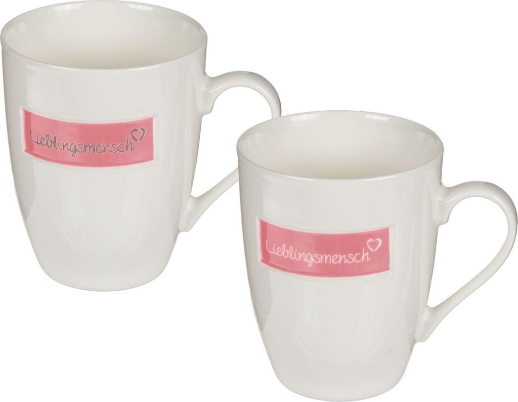 Becher »Lieblingsmensch«, rosa. Produktbild 