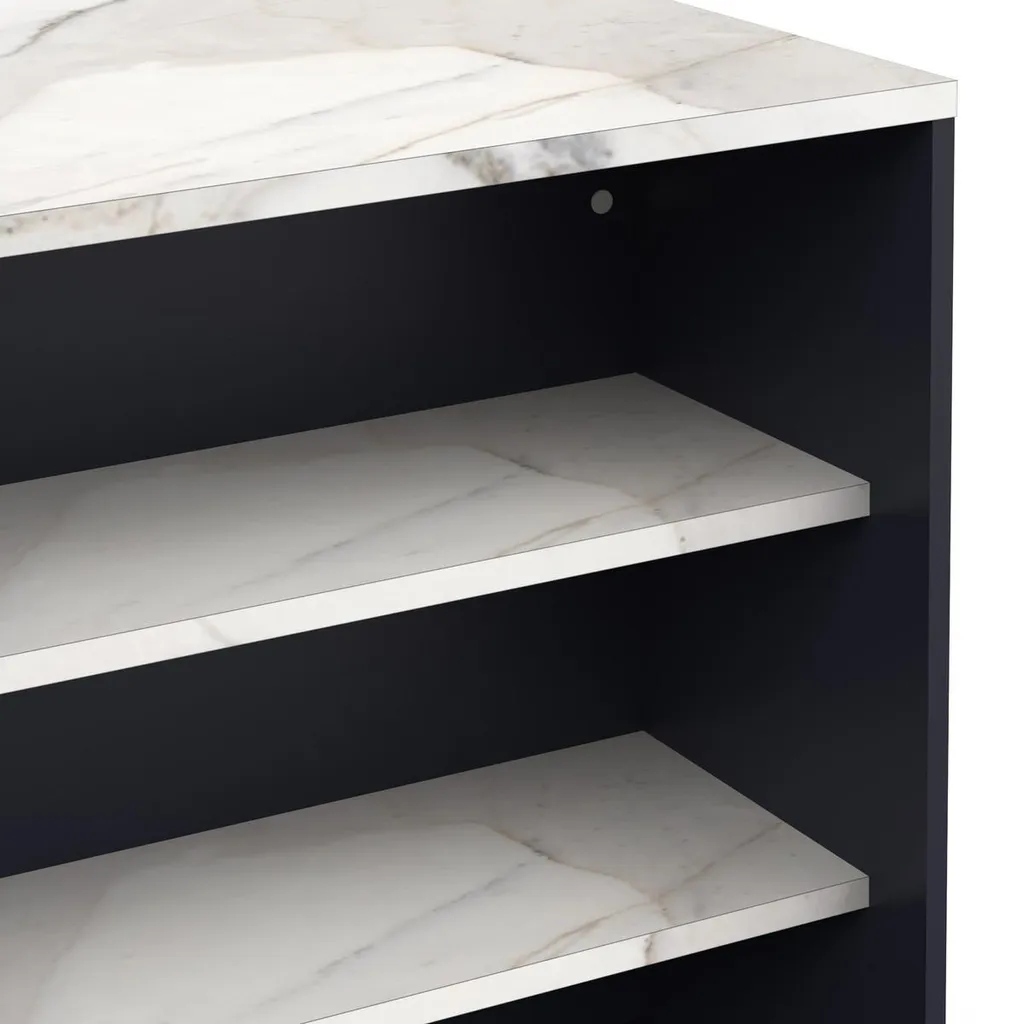 Ilot de Cuisine Central CHESTER 120cm Meuble de Rangement Multifonction - 8
