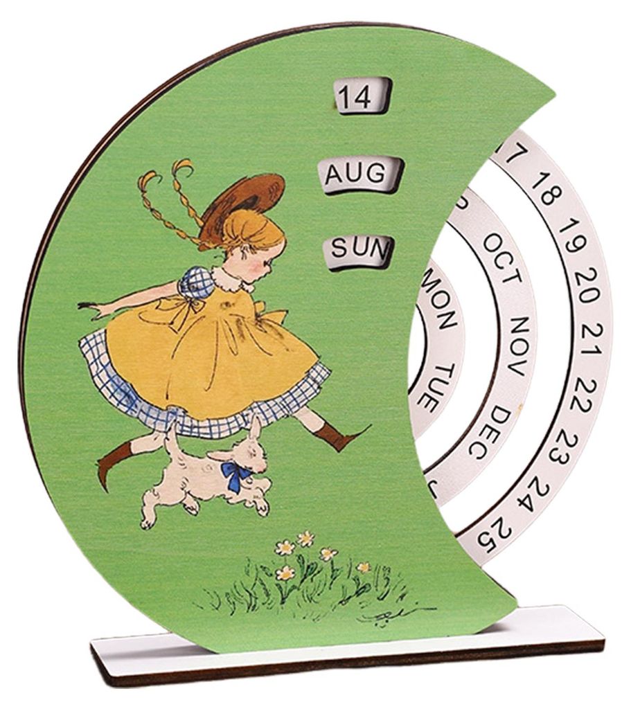 Ewiger Kalender aus Holz mit drehbaren Blöcken, Schreibtisch-Dekoration, Schreibtisch-Organizer, süßes Motivationsgeschenk für Studenten, kreat...
