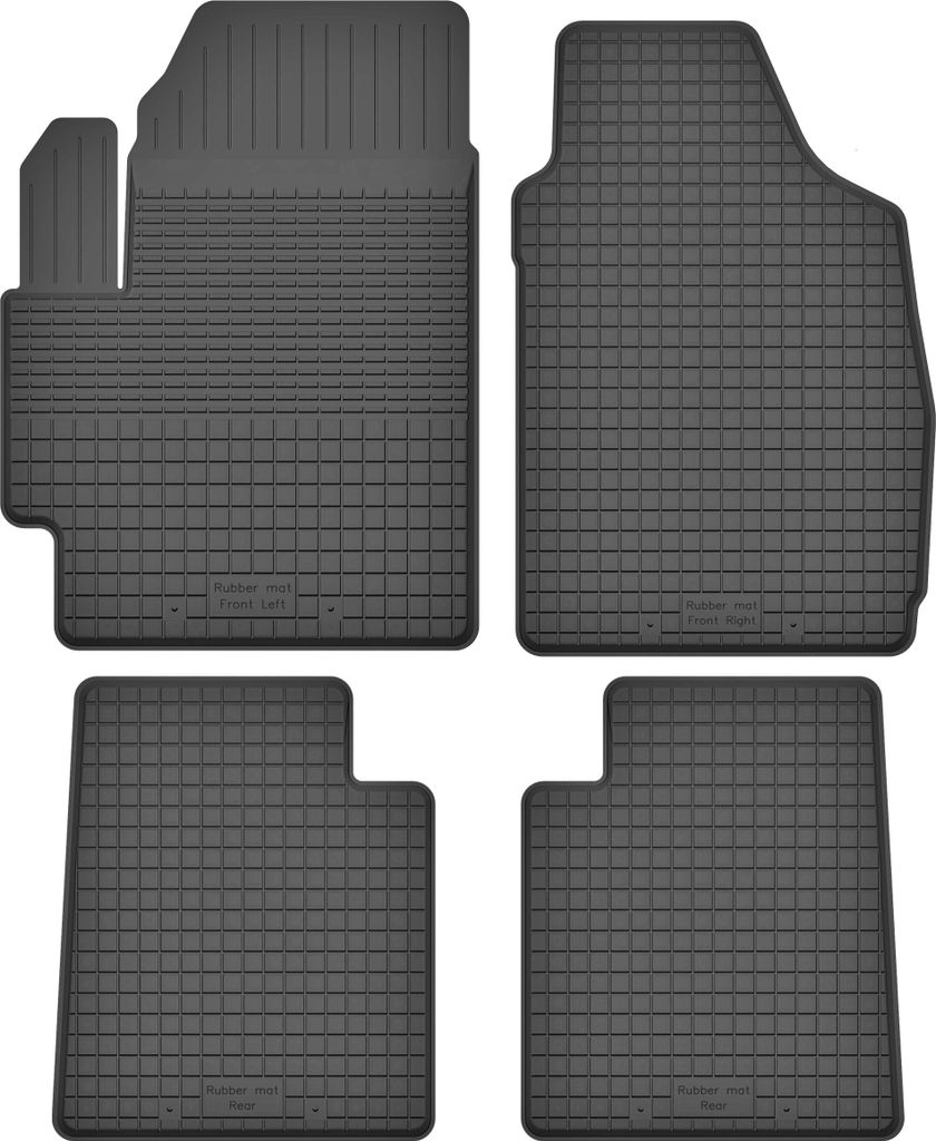 Gummifußmatten 4er Set, universell für: Lancia Ypsilon III Fließheck (2011-)