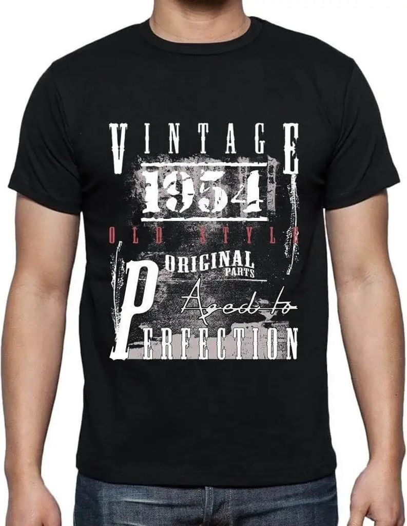 Herren Grafik T-Shirt Originalteile in Perfektion gealtert 1954 – Original Parts Aged To Perfection 1954 – Geschenk 70. Geburtstag Jahrestag 70...
