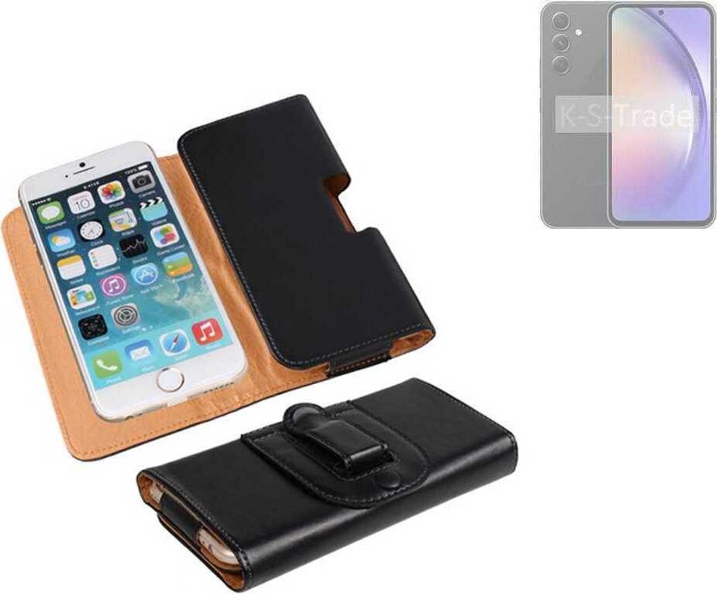 K-S-Trade Schützhülle Handyhülle kompatibel mit Samsung Galaxy A54 5G Holster Gürtel Tasche Schutzhülle Handy-Tasche Smartphone Case Seitentasche