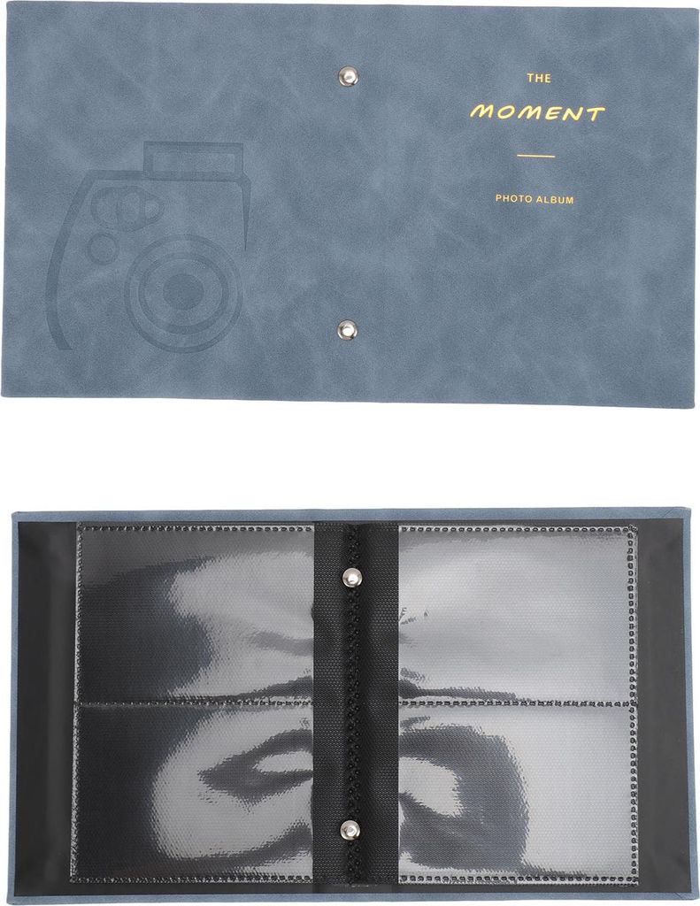 2x3 Fotoalbum 3 Zoll 64 Taschen Kartenhalter Samtbezug Vielseitiges Sammelbuch für Mini12 11 9 8 Sofortbildkamera Blau