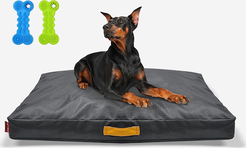 Hundebett Wasserdicht Waschbar Haustier Katzenbetten Kissen Matratze Hundematratze für Hunde und Katzen, Grau, 91x69x7.5cm