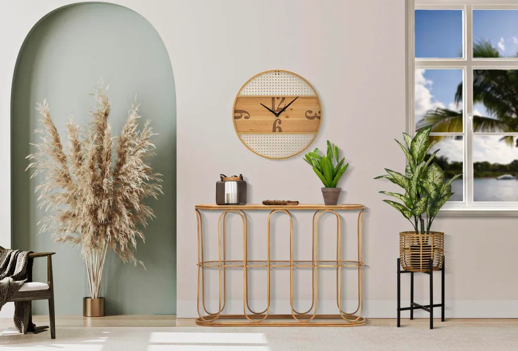 Console étroite Samui en rotin et métal pour optimiser les petits espaces - 8