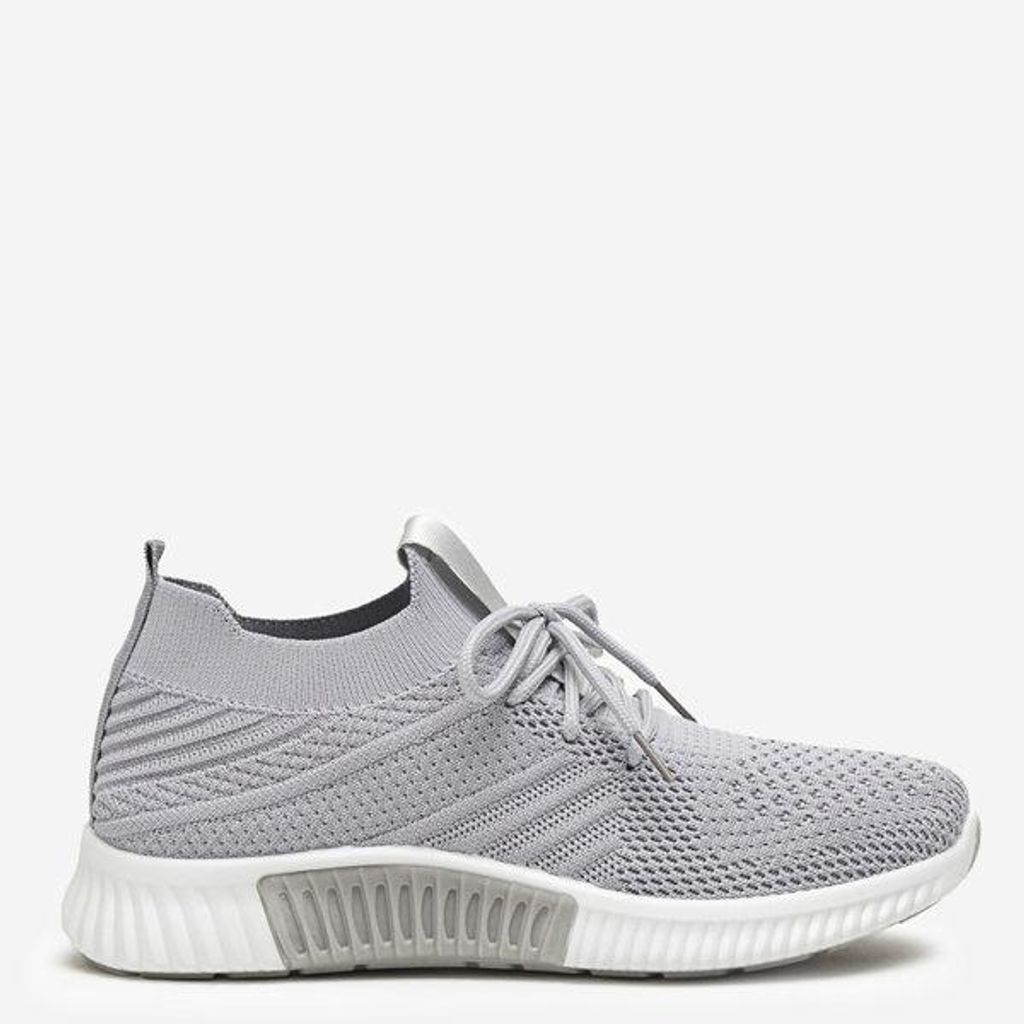 Damen Stoff-Sneakers - Grau, leichte Freizeitschuhe, Größe Produktbild 