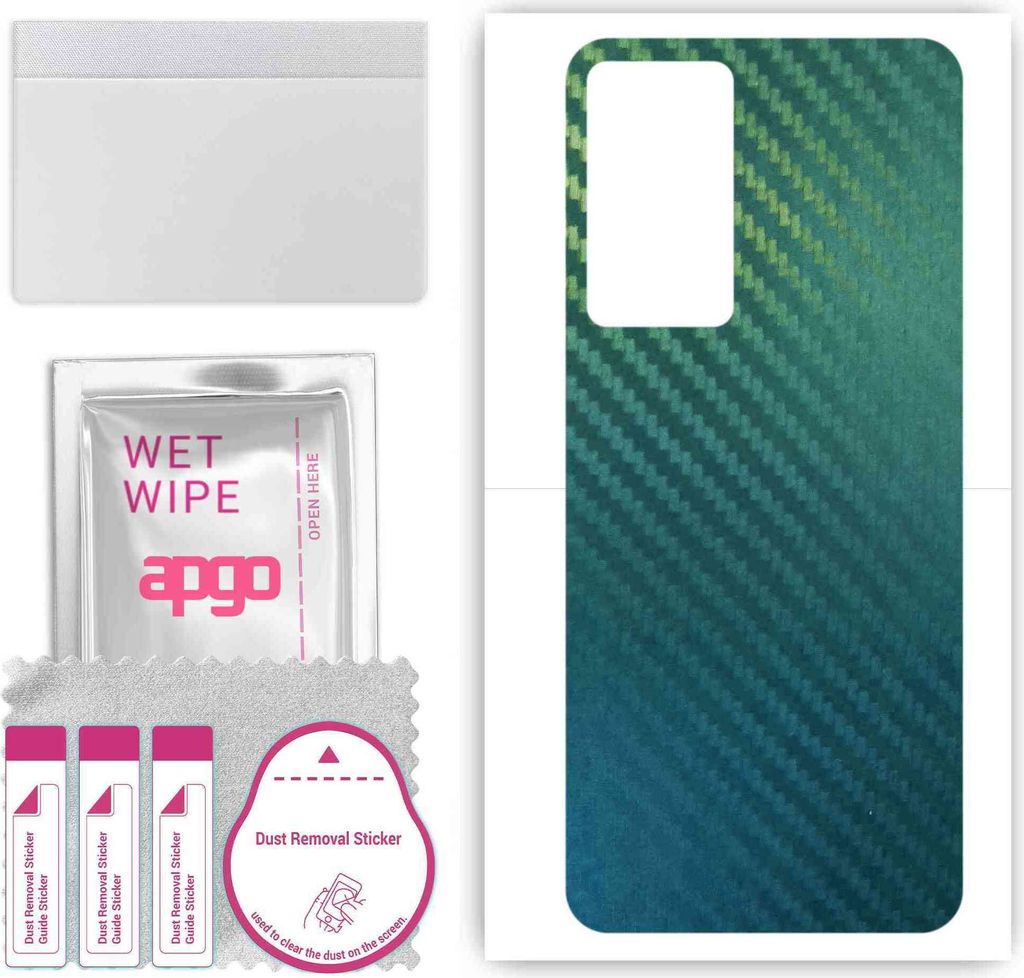 apgo Rückseite Schutzfolie, Skin, kompatibel mit Oppo F21 Pro 5G, Hinten Displayschutzfolie aus Vinylfolie, kratzfest, einfache Montage - Kohlenst...