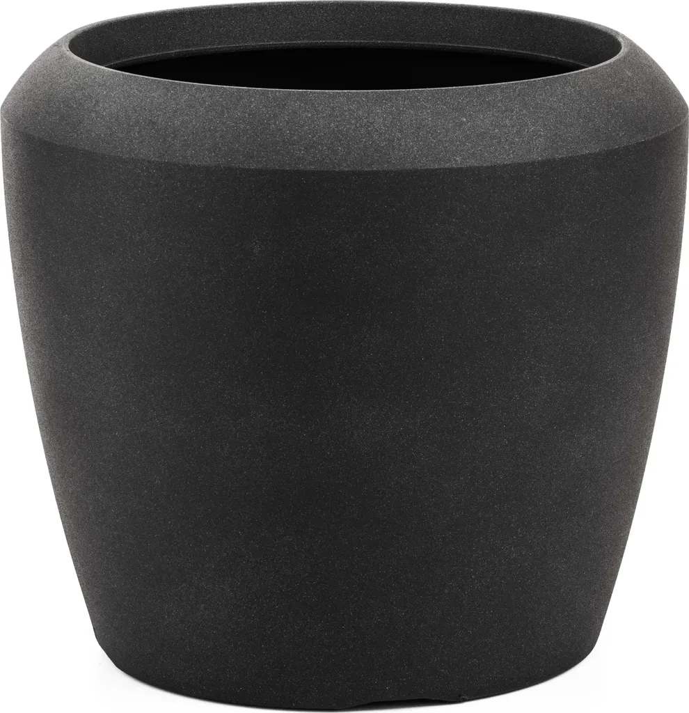 Pot de fleurs G21 charbon rond 44 x 44 x 39,5 cm pour jardin et terrasse