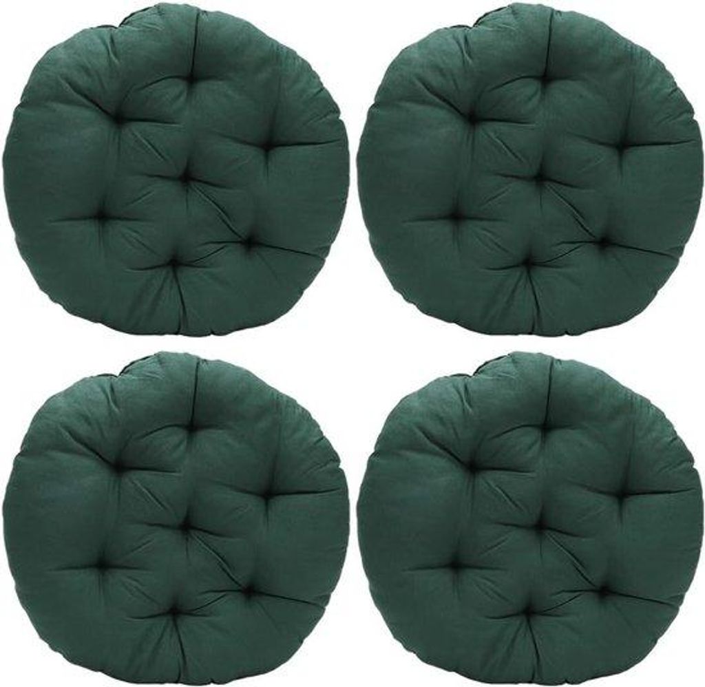 Kissen für Sitzgelegenheiten - Sitzkissen für Boden - Komfortabel Sitzmöglichkeit - Set aus 4 - 40x40x3 cm - Grün