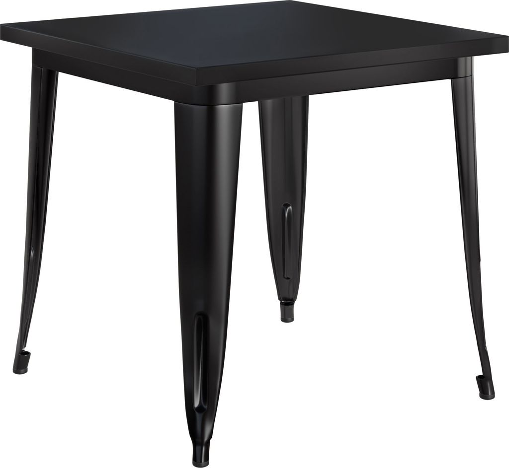 CALIFORNIA | Tolix Stil Tisch | B:T:H 60 x 60 x 78 cm | Schwarz | Quadratisch | Industrie Tisch, Retrotisch, Industrial Tisch