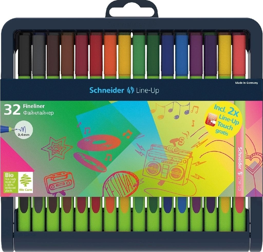 Fineliner Line-Up 0,4 mm 32er Stiftebox sortiert Packung mit 10 Stück