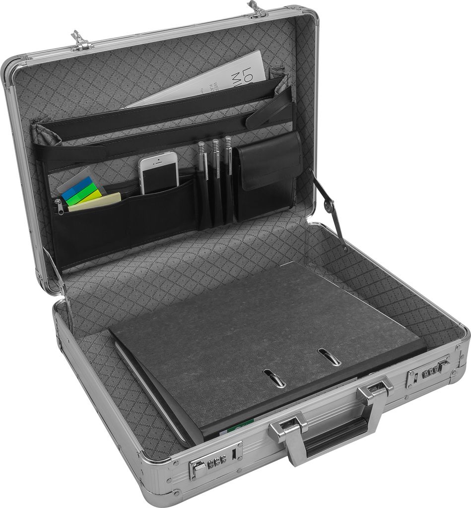Aktenkoffer Aluminium Attache Koffer Silber business Produktbild 6