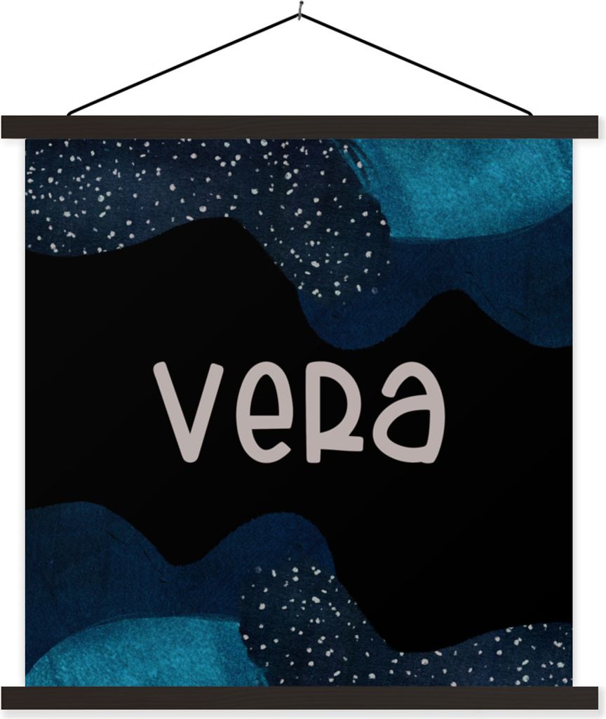 MuchoWow Textilposter Vera - Pastell - Mädchen 90x90 cm mit schwarzem Rahmen - Magnetisches