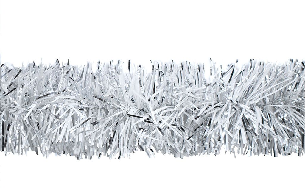 Weihnachtsgirlande Lametta 7cm x 3m Perlmutt Weiß Produktbild 