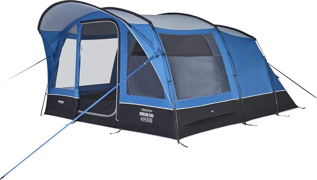 Vango Unisex – Erwachsene Hudson 600, Campingzelt, Camping, Familien Zelt, Sky Blue, 6 Personen