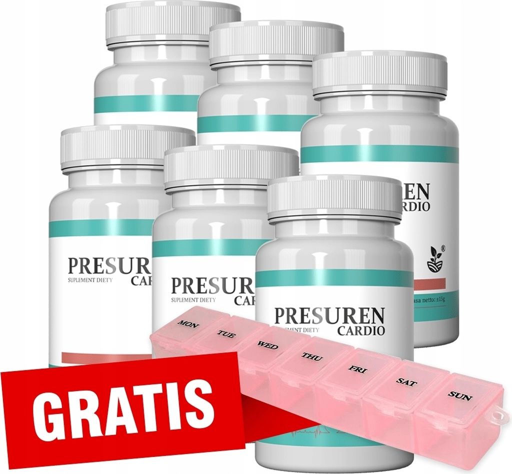 6X Nahrungsergänzungsmittel Presuren Cardio Weißdornkapseln 30 Stück.