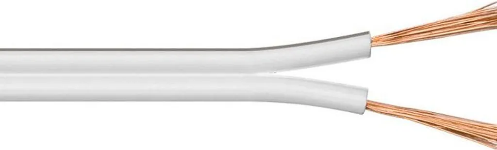 Câble audio blanc 25m AUDSPEAKER2 pour installation home-cinéma discrète