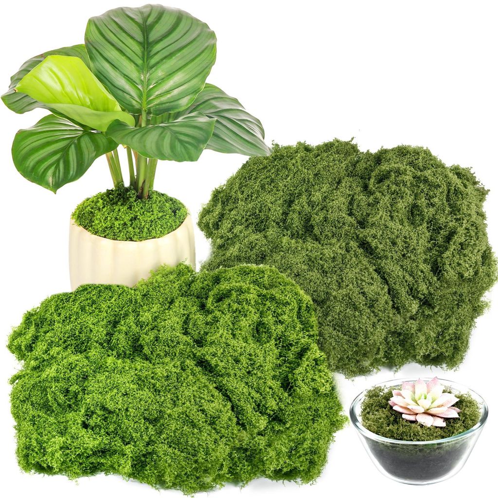 150 g künstliches Moos, Bastelmoos, künstliche Moosdekoration, künstliches Moos für Wände, Tische, Krippen, Modellbau, Hochzeiten, Ostern, Wei...