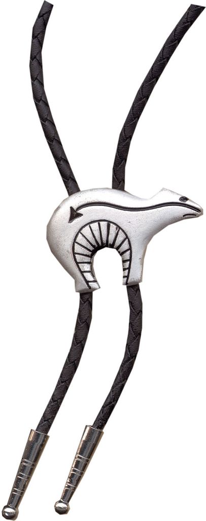 Bolo Tie Bär Western Cowboy Krawatte Bolotie Westernkrawatte Westernschmuck Halsband Lederband