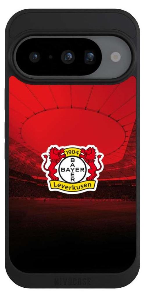 NIVOCASE Handyhülle für Google Pixel 10 Hülle NIVOpure Case Schwarz Bayer 04 Leverkusen Offizielles Lizenzprodukt Stadion