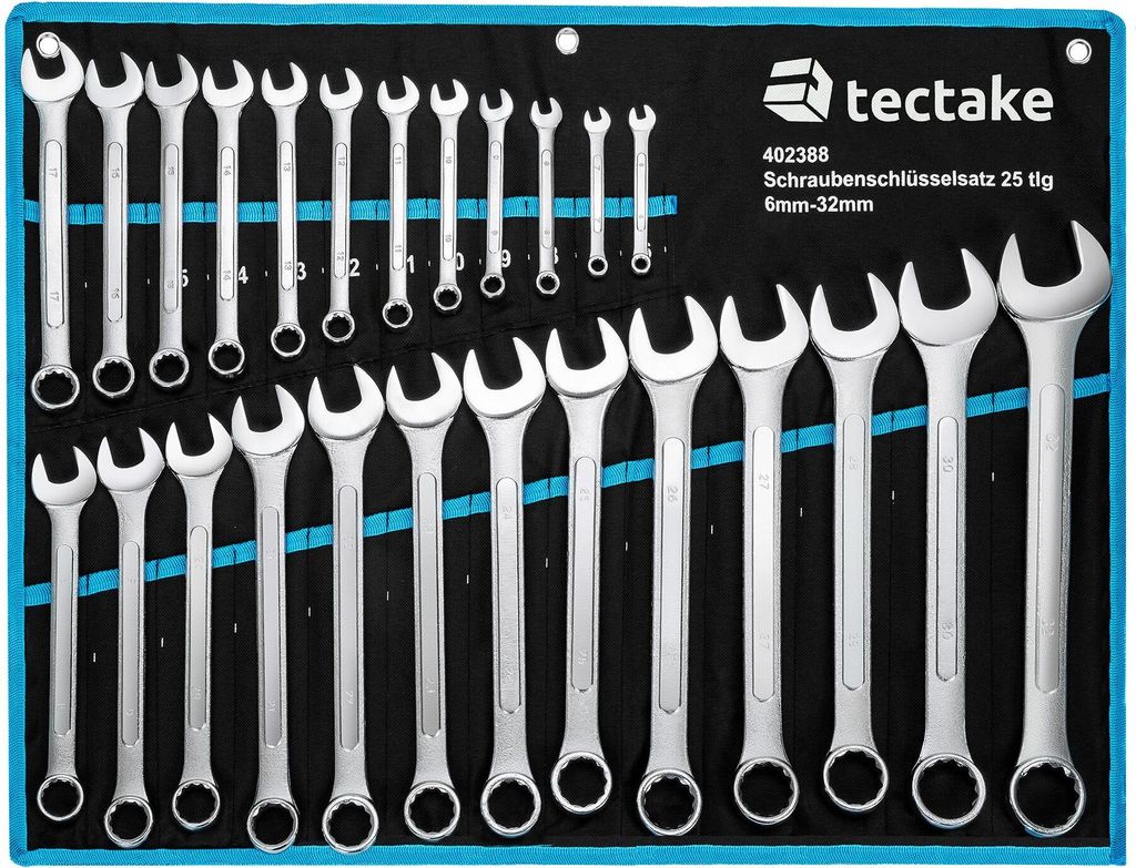 tectake® Maul-Ringschlüsselsatz 25-teilig inklusive Produktbild 