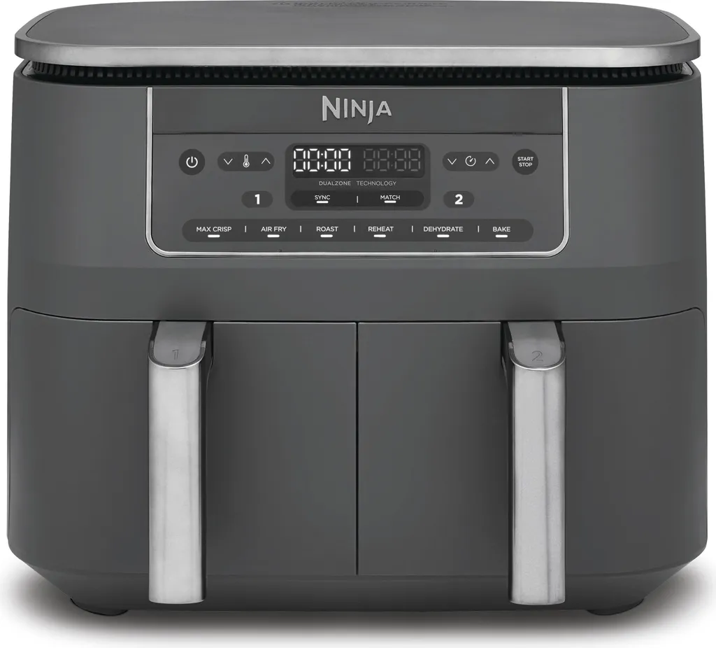 Ninja Foodi Dual Zone 7,6L 2470W - Friteuse sans Huile Gris Gunmetal