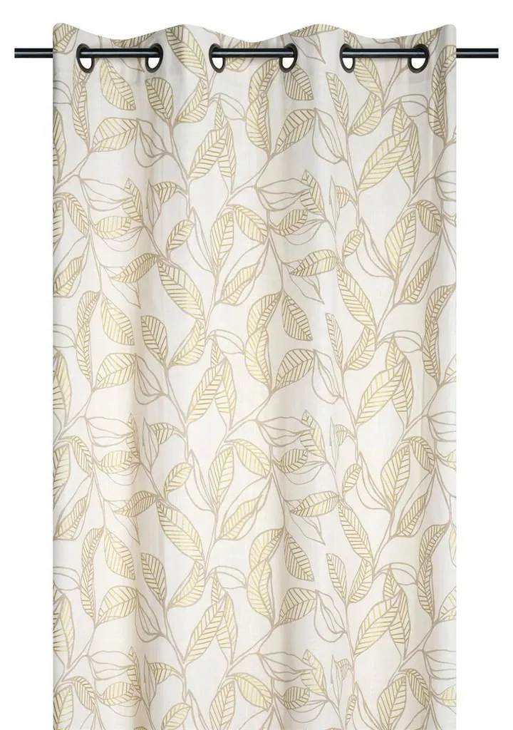 Rideau de salon beige ANER 260 x 140 cm, idéal pour ambiance naturelle