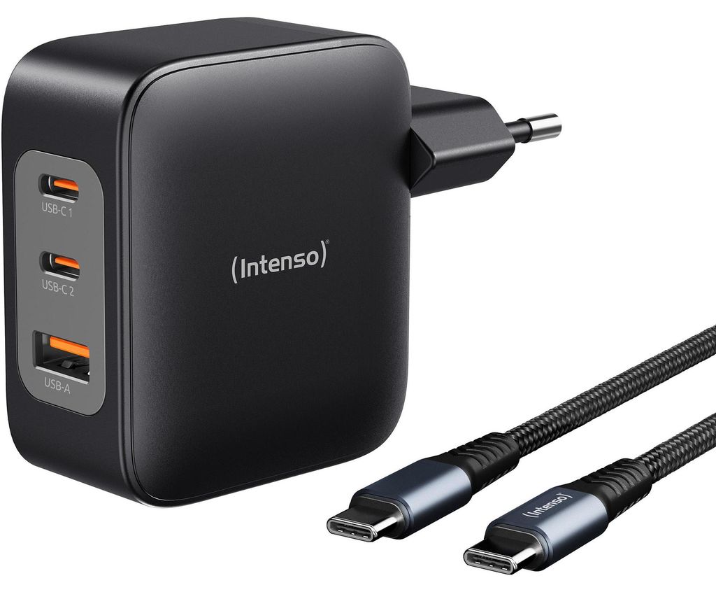 Intenso W100ACC+C520C, Set Power Adapter + Ladekabel, 100W, Produktbild 
