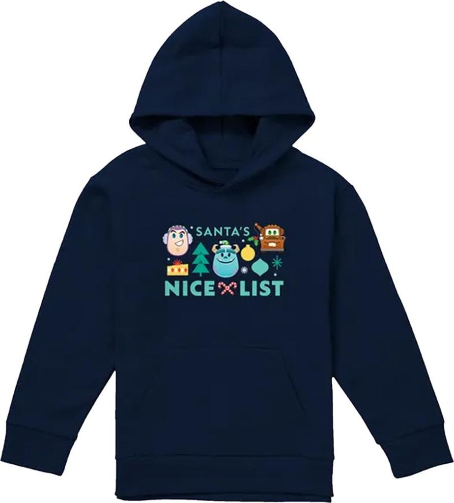 Disney Pixar - "Santa's Nice List" Kapuzenpullover für Kinder, weihnachtliches Design TV24190 (128) (Marine)