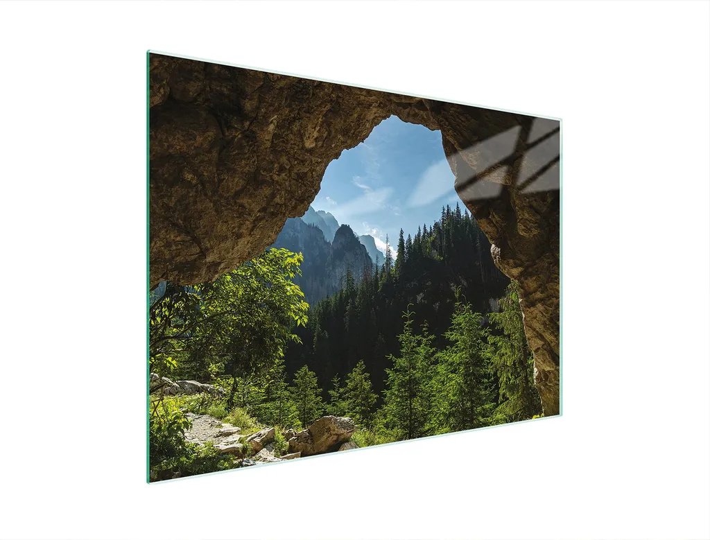 Tagliere Vetro Temperato 30x22 cm Foresta - Piastra Universale