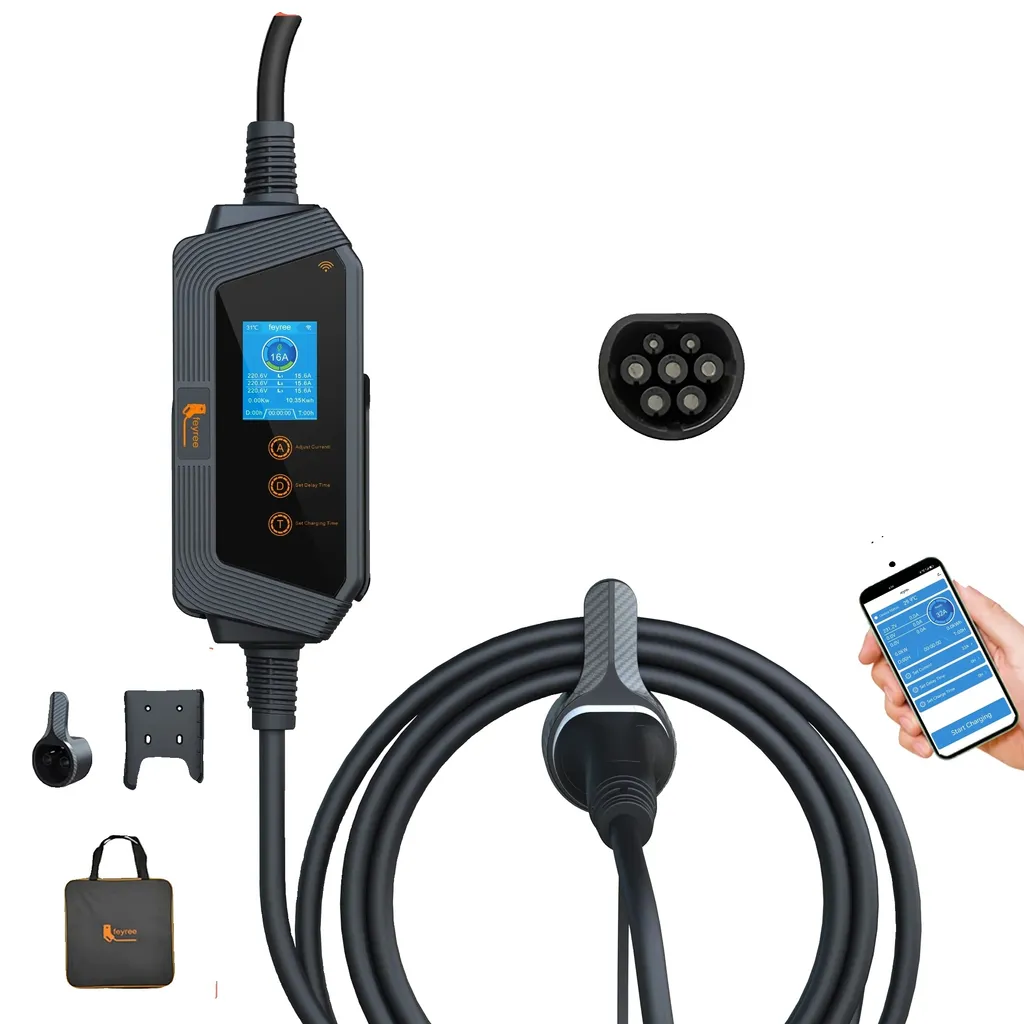 Chargeur 11 kW Intelligent WiFi App pour Véhicule Électrique Triphasé