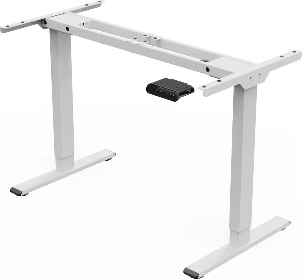 Piétement de bureau électrique blanc EK2W-EU02 réglable sans plateau