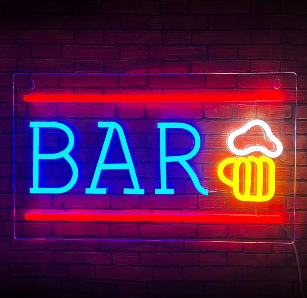 Neon Schild, Bar Neon Sign, Led Bar Schild Für Bar Party Wand Deko, Leuchtreklamen, Neon Light, Bar Deko Leuchtschild, Wanddekoration