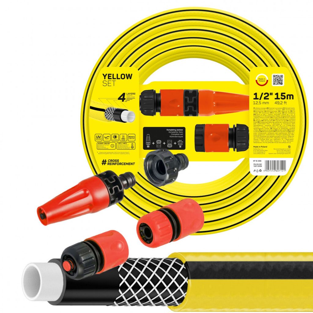 Postrekovacia súprava 4 žltá 1/2" 15 m Obrázok produktu 