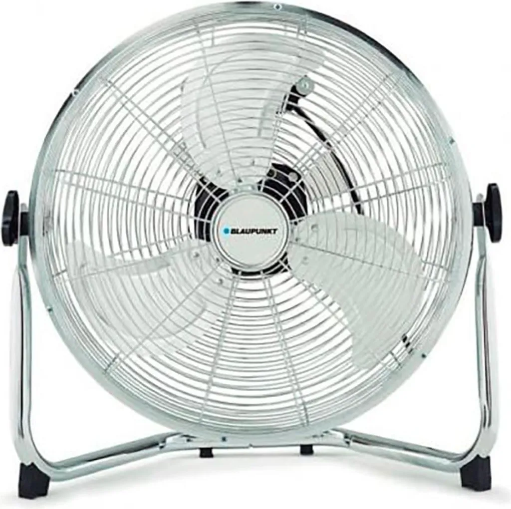 Blaupunkt Ventilatore Floor Fan 45cm 110W - Design Industrial Chrome
